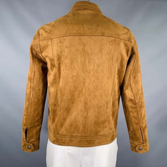 EMPORIO ARMANI Camel Faux Suede Zip Up Jacket - Picture 4 of 7